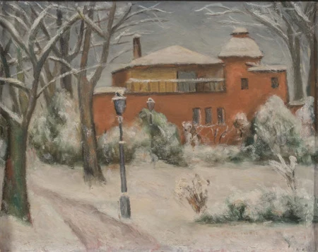 Park des Hotels Esplanada, Lugano, im Winter, 1941/43