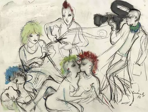 MARIO COMENSOLI — Auf dem Filmset. 1986. — Koller Auktionen