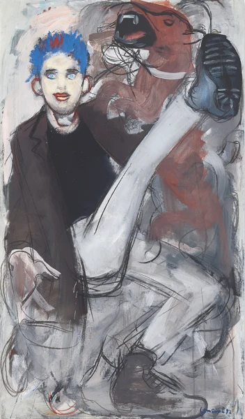 Mario Comensoli — Knabe mit Hund, 1992