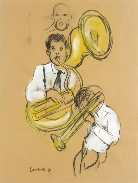 MARIO COMENSOLI — Zwei Musiker. 1981. — Koller Auktionen