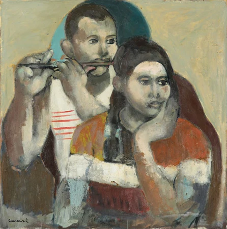 Paar mit Querflöte, um 1959