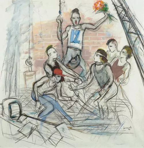 MARIO COMENSOLI — Auf dem Bau. 1990. — Koller Auktionen