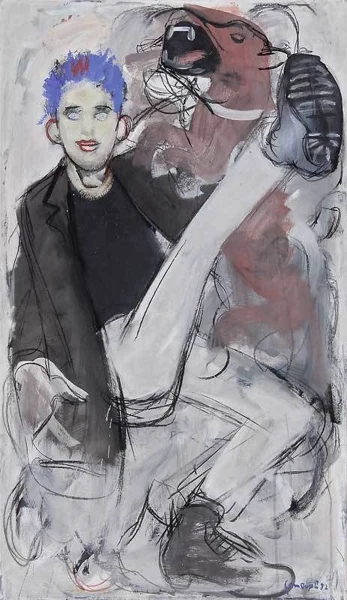 Mario Comensoli — Knabe mit Hund, 1982