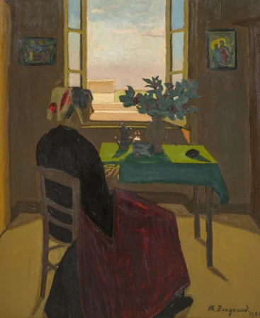 Femme buvant son café devant la fenêtre, 1920