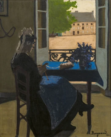 Bretonne tricotant, 1921