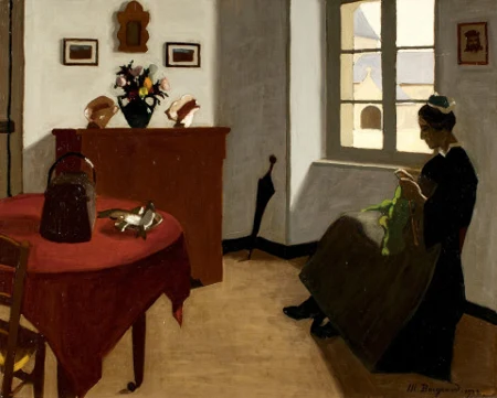 La table rouge et les poissons, 1922