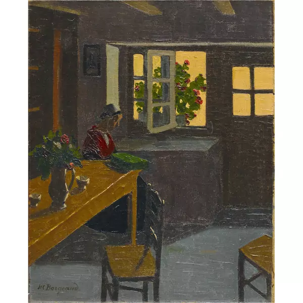 Marius Borgeaud — Jeune femme à la cuisine — Galerie Kornfeld
