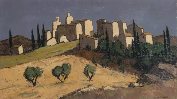 Marius Chambaz (1905-1988), "Village sur la colline" — DognyAuction