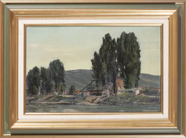 Marius CHAMBAZ (1905-1988), "La gravière le soir" — DognyAuction