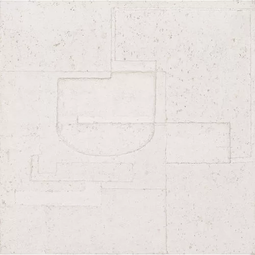 Mark Adrian — Abstrakte Komposition in Weiss.
