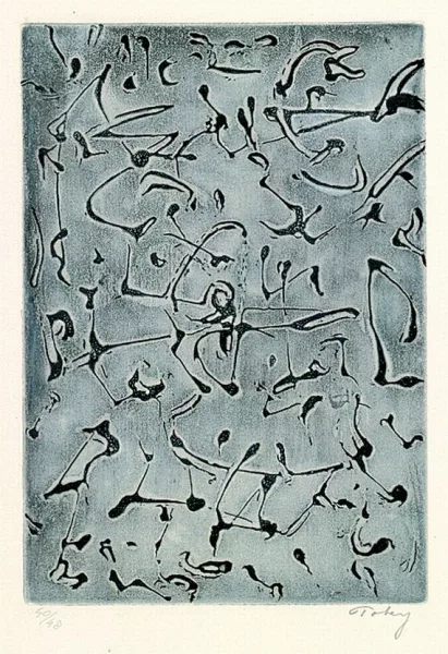 Mark Tobey — 3 Bll.: New Baroque (2). Etude