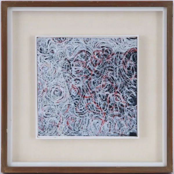 Mark Tobey — Composition en rouge et gris