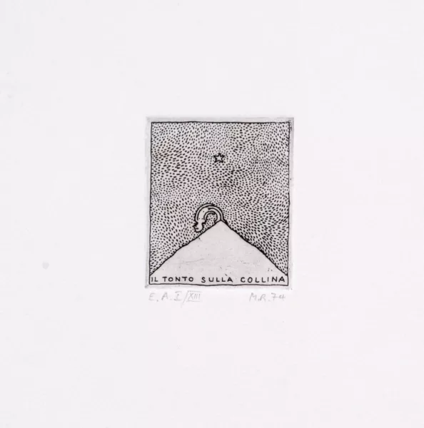 Markus Raetz — Il tonto sulla collina, 1974, aus "Die Bücher", 1975