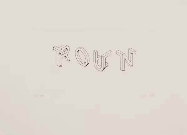 Markus Raetz — Kreuzung, 1997