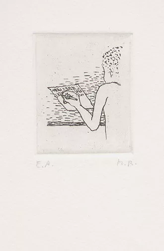 Markus Raetz — Liebes Weihnachtskind, 1970