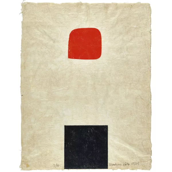 Markus Raetz — "Rot und Schwarz II".