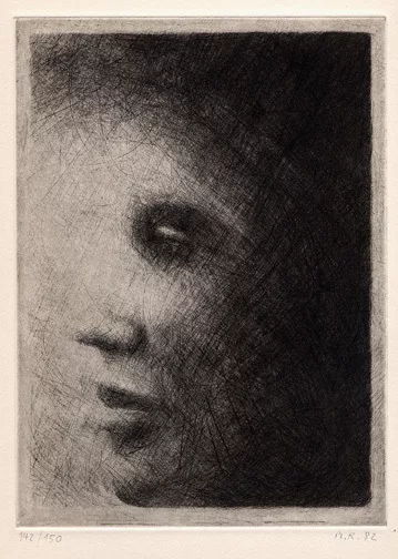 Markus Raetz — Blatt aus "Profil III", 1982-83