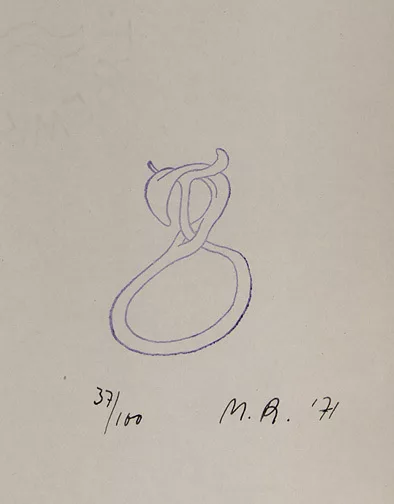 Markus Raetz — Signet der Galerie Toni Gerber, 1971