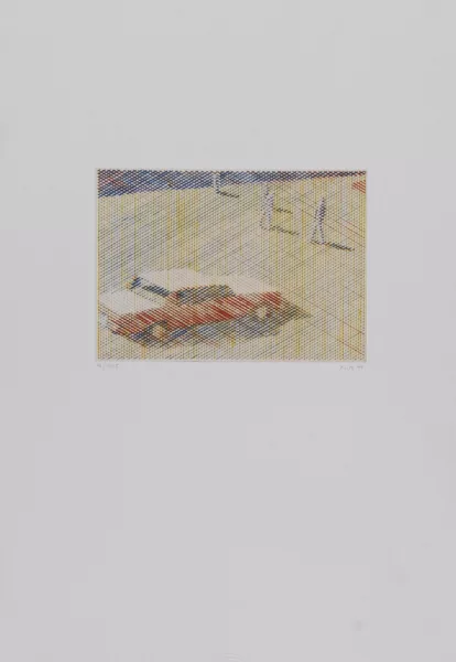 Markus Raetz — Ein Auto und einige Menschen auf der Strasse, 1977