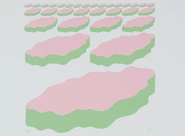 Markus Raetz — 2 Blätter: Schären, 1967