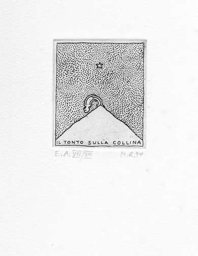 Markus Raetz — Il Tonto sulla Collina, 1974