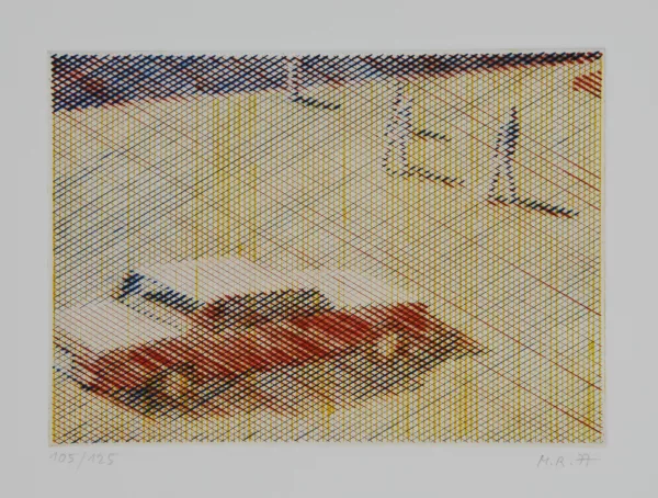 Markus Raetz — Ein Auto und einige Menschen auf der Strasse, 1977