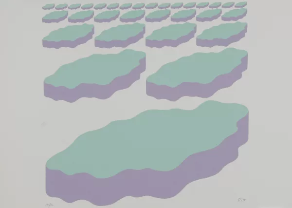 Markus Raetz — Schären, aus "Serie von 5 Blättern", 1967