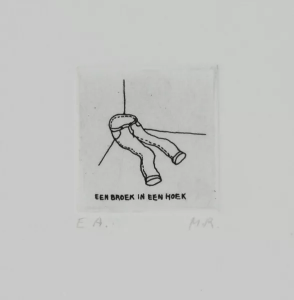 Markus Raetz — Een Broek in een Hoek, 1970, aus "11 Schweizer", 1971