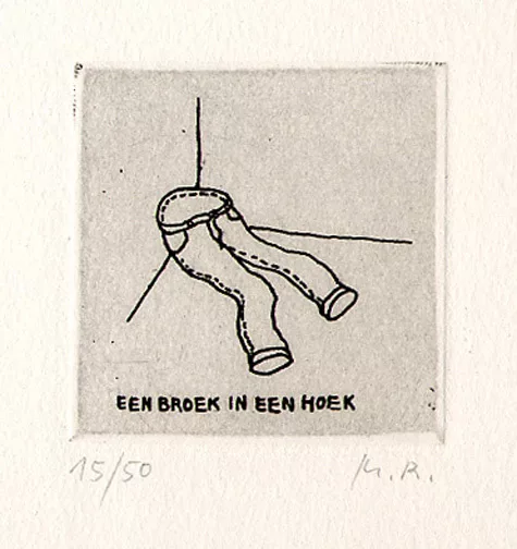 Markus Raetz — Een Broek in een Hoeck, aus "11 Schweizer", 1971
