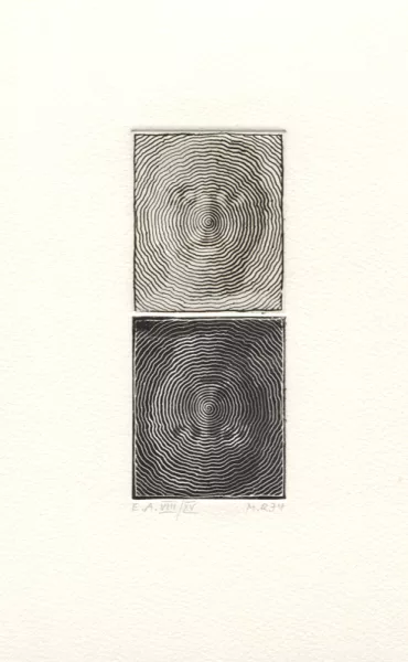 Markus Raetz — Kopfspirale, 1974