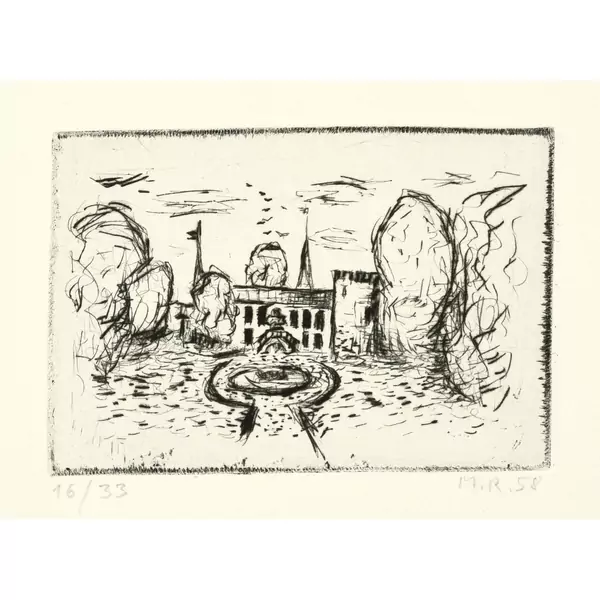 Markus Raetz — Schlösschen. - Bäumchen. - Kopf in Mäander. - Ringer — Galerie Kornfeld
