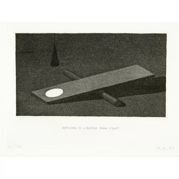 Markus Raetz — Schaukel II — Galerie Kornfeld