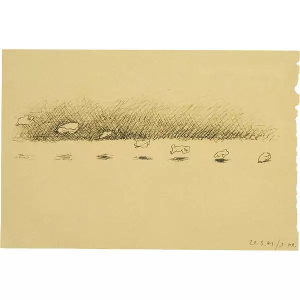 Markus Raetz — Fliegen / Landung — Galerie Kornfeld