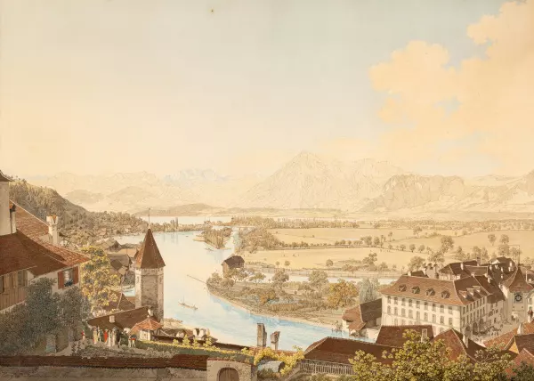 Vue prise du Cimetière de Thoun