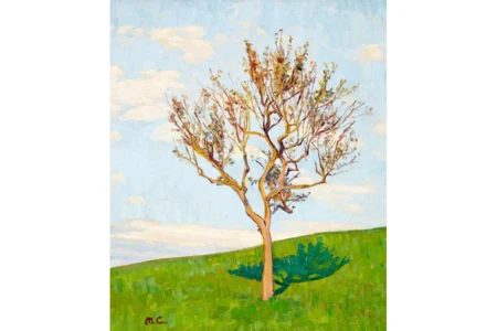 Junger Baum im Herbst