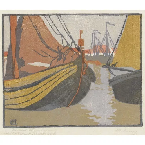 Martha Cunz — "Holländischer Fischerhafen".