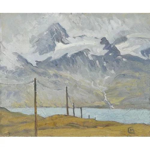 Martha Cunz — Ansicht des Lago Bianco beim Bernina-Pass.