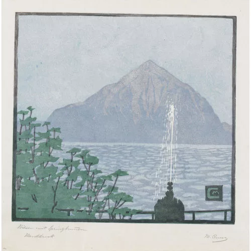 Martha Cunz — "Niesen mit Springbrunnen".