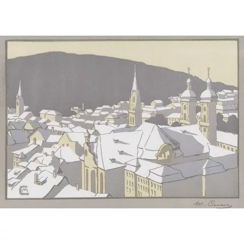 Martha Cunz — "St. Gallen im Schnee".