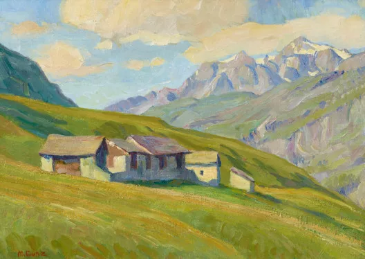 Martha Cunz — Sonniger Abend bei Bivio, 1935