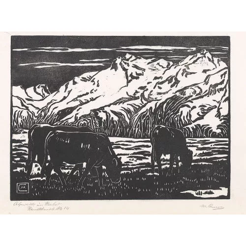 Martha Cunz — "Alpweide im Herbst".