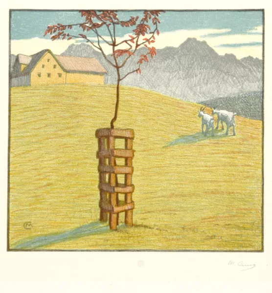 Martha Cunz — Appenzellerland mit Säntis