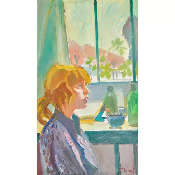 Martin Alfred Christ — Frauenbildnis vor Fenster.