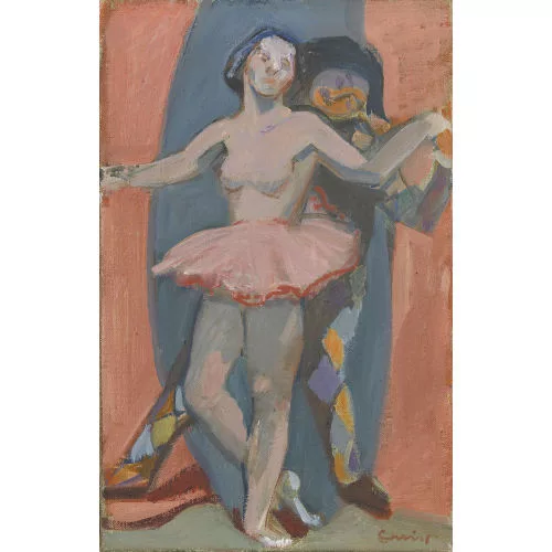 Martin Alfred Christ — Balletttänzerin mit Harlekin.