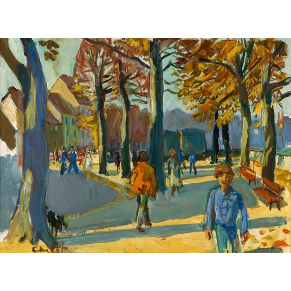Martin Alfred Christ — Volk im herbstlichen Park.