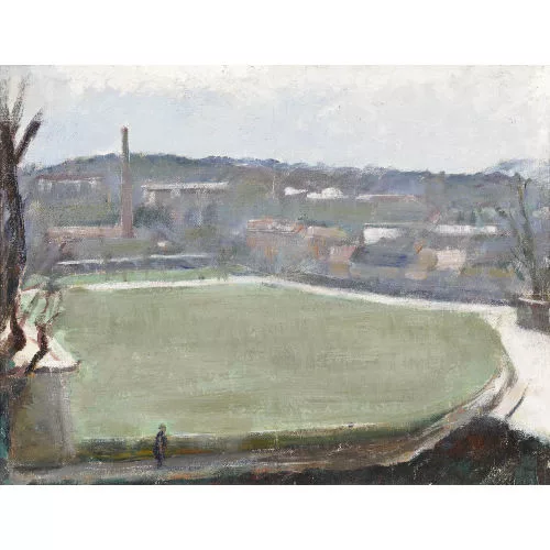 Martin Lauterburg — Herbstliche Wiese am Stadtrand.