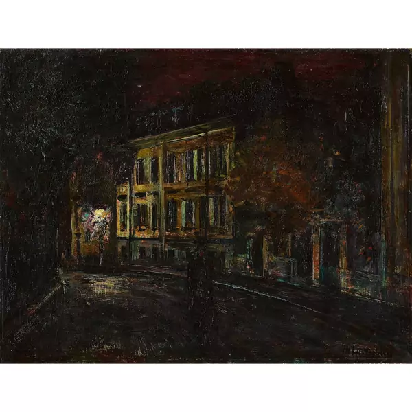 Strassenpartie bei Nacht
