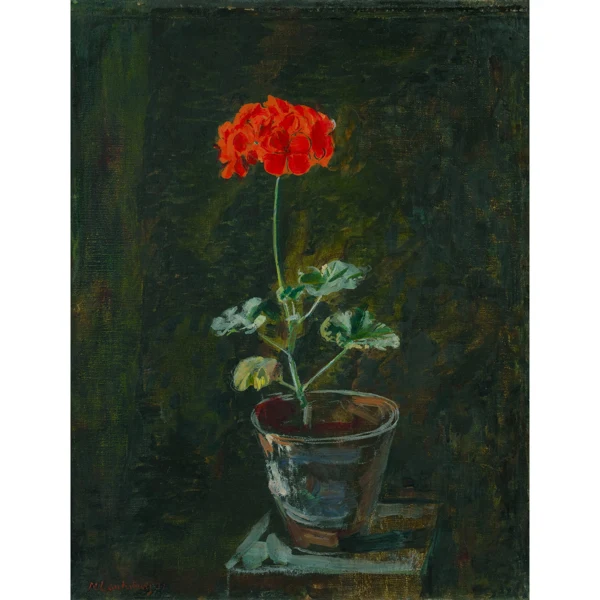 Martin Lauterburg — GERANIUM IN TOPF, 1937GERANIUM IN FLOWER POT, 1937