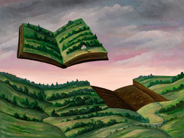 Martin Schwarz — Buch in der Landschaft. 2000