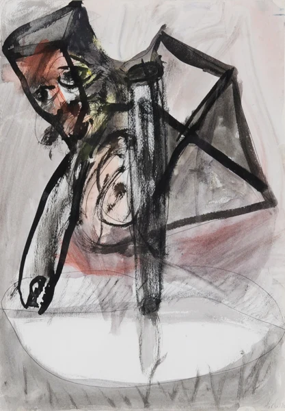 Martin Disler — Kuss/Steinerweichung, 1986